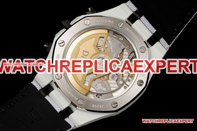 1:1replica watch Diw factory Royal OakAudemars Piguetwhite dialchronograph mechanical caseback live photo