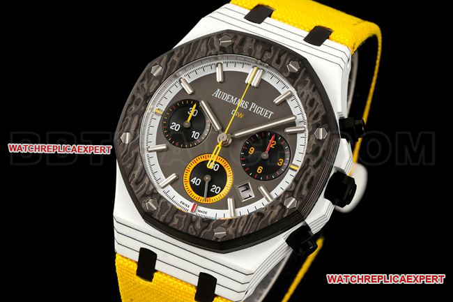 collectible watch Diw factory Royal OakAudemars Piguet brown dial chronograph mechanical front live photo