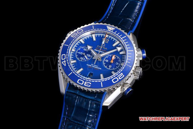 top-tier watch N1 factory SeamasterOmega 600m blue dial leather braceletfront live photo