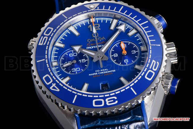 top-tier watch N1 factory SeamasterOmega 600m blue dial leather braceletfront live photo