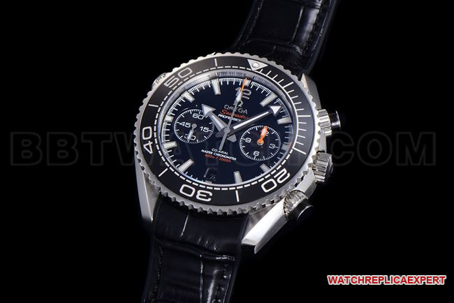 collectible watch N1 factory SeamasterOmega 600m black dial leather braceletfront live photo