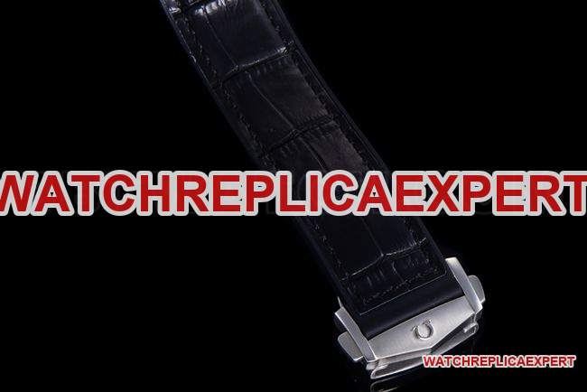 collectible watch N1 factory SeamasterOmega 600m black dial leather braceletclasp live photos
