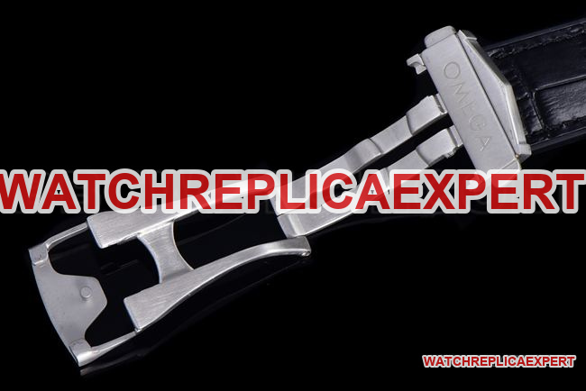 collectible watch N1 factory SeamasterOmega 600m black dial leather braceletclasp live photos