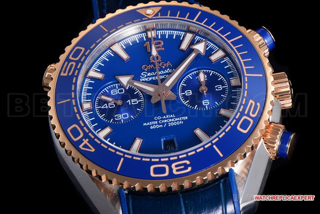 1:1replica watch N1 factory SeamasterOmega600m blue dialrose gold leather braceletfront live photo