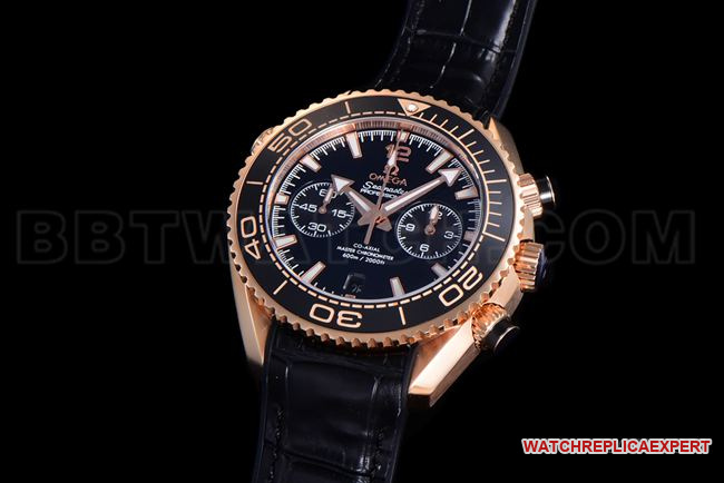 watch N1 factory SeamasterOmega 600m black dialrose gold leather braceletfront live photo