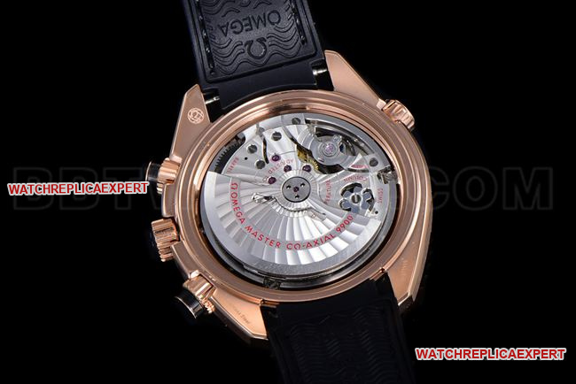 watch N1 factory SeamasterOmega 600m black dialrose gold leather braceletcaseback live photo