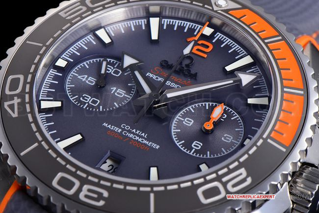 collectible watch N1 factory SeamasterOmega 600m gray plate rubber braceletfront live photo