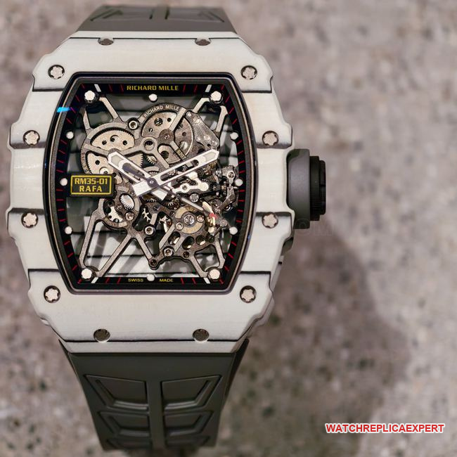 watch Richard Mille hollow dialRM35-01 front live photo