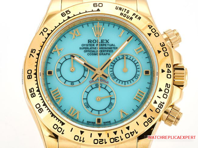 watch Rolex Daytona blue mother-of-pearl dial 116519 front live photo