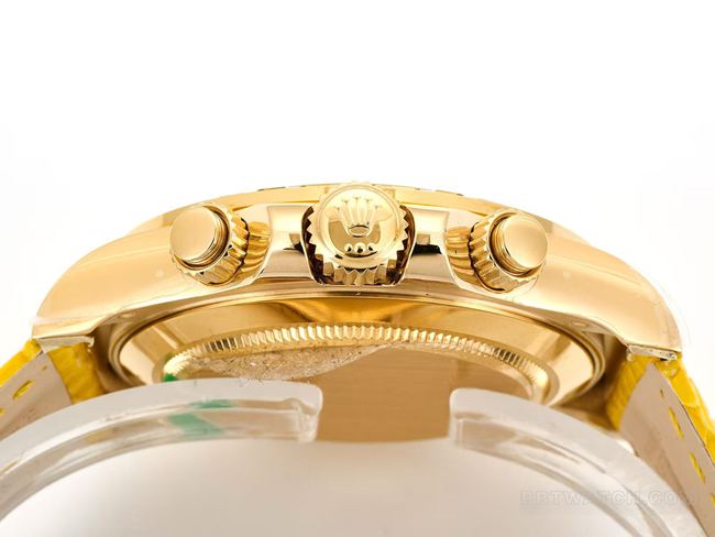 top-tier watch DaytonaRolex yellow mother-of-pearl disc 116519side live photo