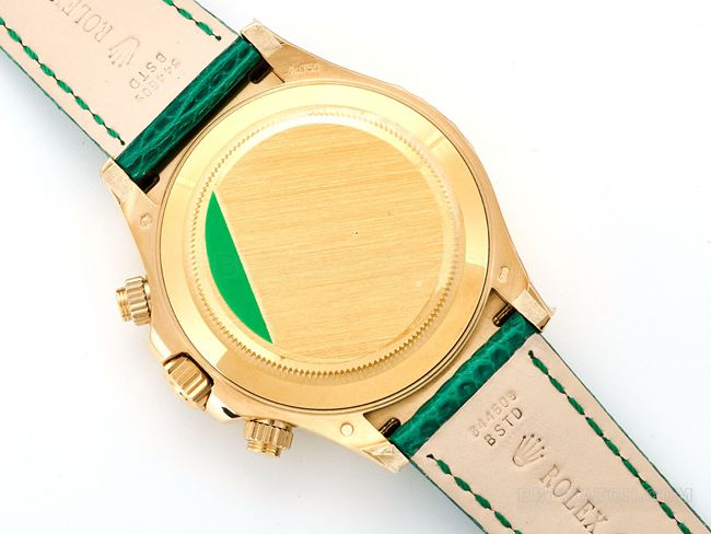 collectible watch DaytonaRolex green mother-of-pearl disc diamond bezel116519caseback live photo