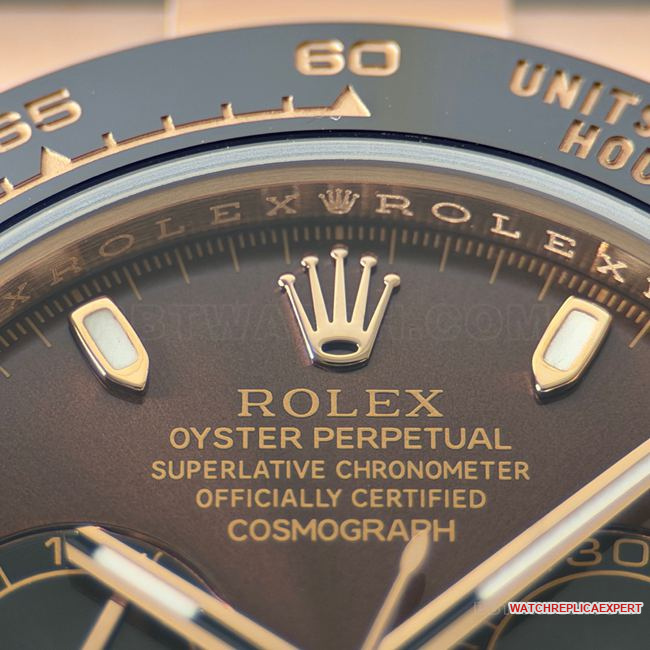 collectible watch CBD factory DaytonaRolexrose gold chocolate plate 4130front live photo