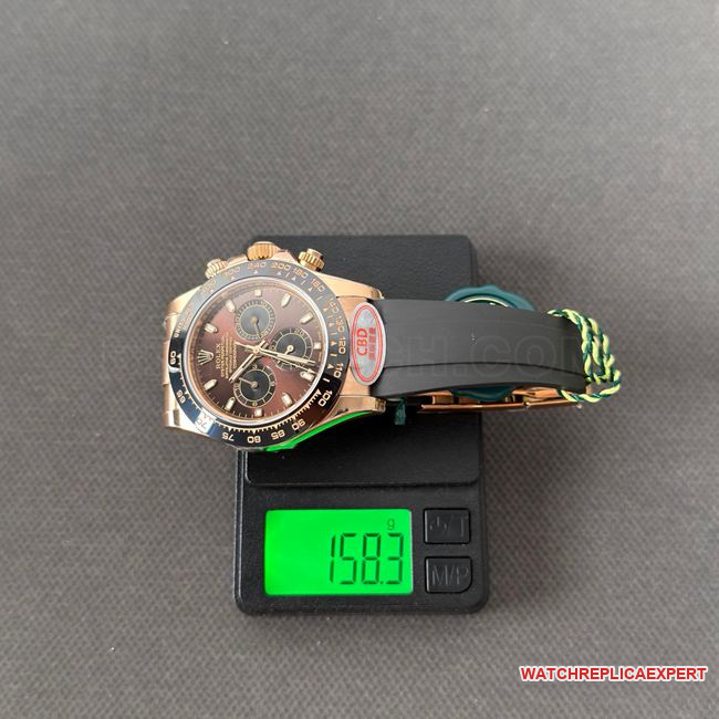 collectible watch CBD factory DaytonaRolexrose gold chocolate disc 4130 weight live photos
