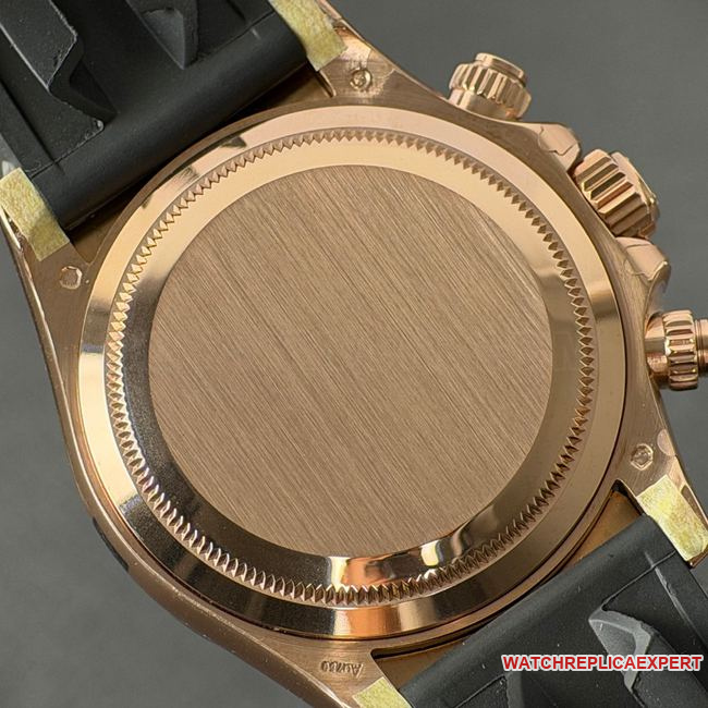 1:1replica watch CBD factory DaytonaRolexrose gold shell rose gold plate 4130caseback live photo