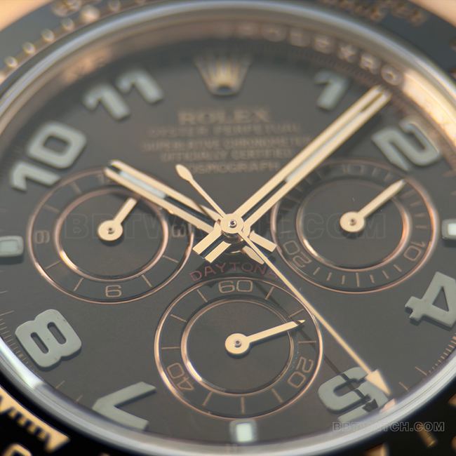 collectible watch CBD factory DaytonaRolexrose gold shell chocolate disc 4130front live photo