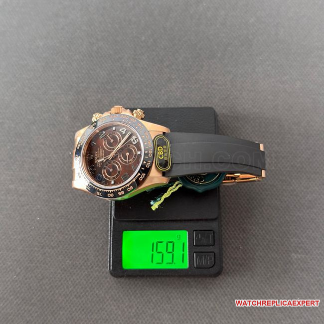 collectible watch CBD factory DaytonaRolexrose gold shell chocolate disc 4130 weight live photos