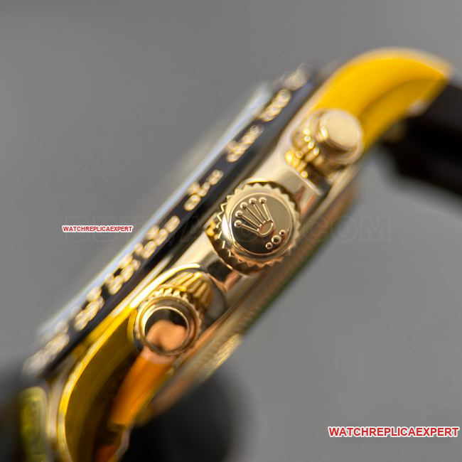 collectible watch DaytonaCBD factory Rolex gold case champagne color dial 4130side live photo