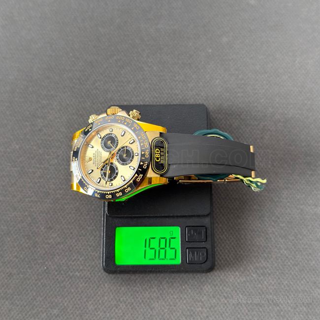 collectible watch DaytonaCBD factory Rolex gold case champagne color dial 4130 weight live photos