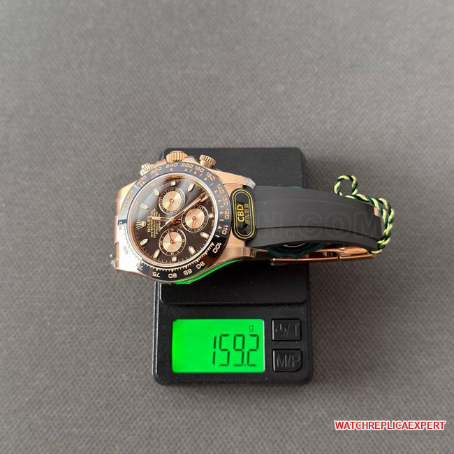 1:1replica watch DaytonaCBD factory Rolexrose gold case black dial4130 weight live photos