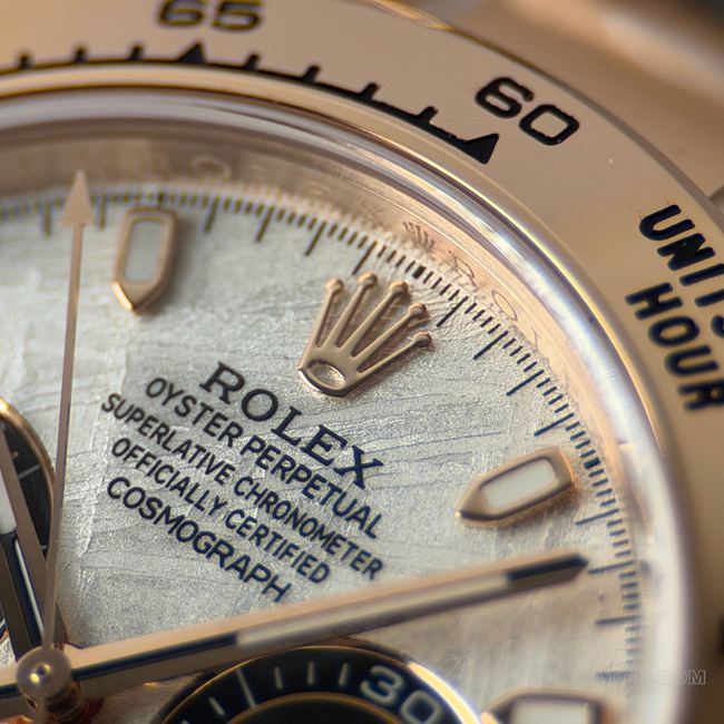 collectible watch DaytonaCBD factory Rolexrose gold case meteorite disc 4130front live photo