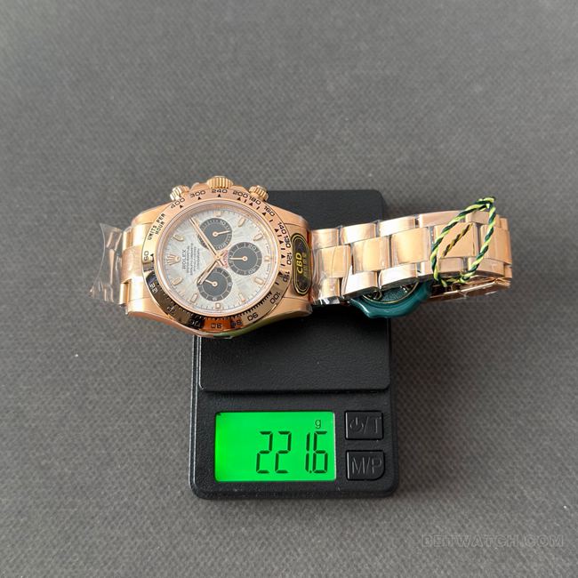 collectible watch DaytonaCBD factory Rolexrose gold case meteorite disc 4130 weight live photos