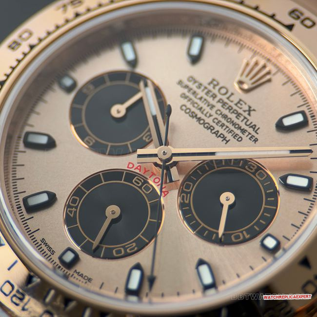 top-tier watch RolexCBD factory Daytonarose gold shell champagne color plate 4130front live photo