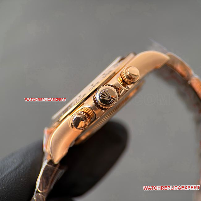 top-tier watch RolexCBD factory Daytonarose gold shell champagne color plate 4130side live photo