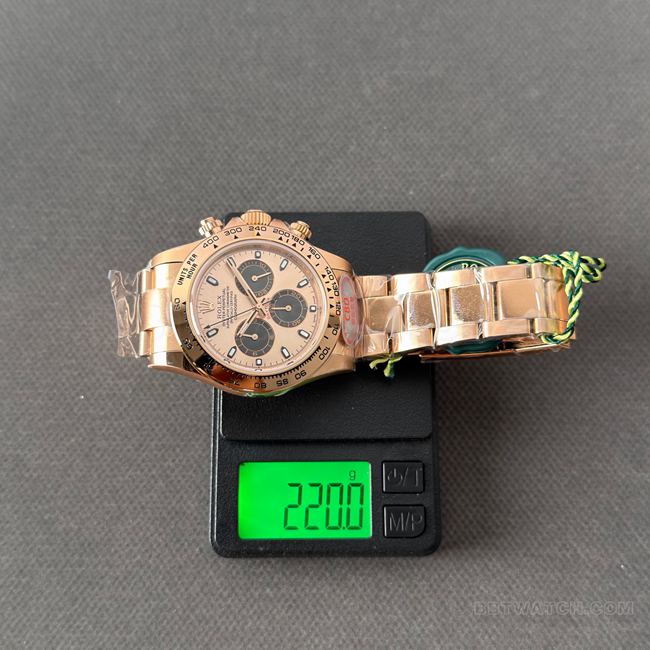 top-tier watch RolexCBD factory Daytonarose gold shell champagne color plate 4130 weight live photos
