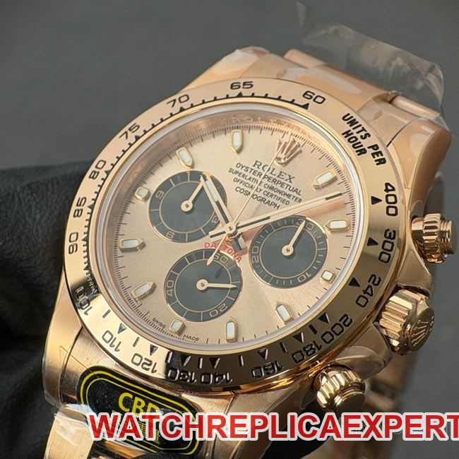 1:1replica watch RolexCBD factory Daytonarose gold case rose gold plate 4130front live photo