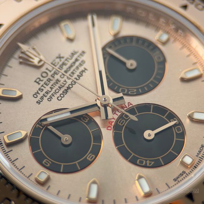 1:1replica watch RolexCBD factory Daytonarose gold case rose gold plate 4130front live photo