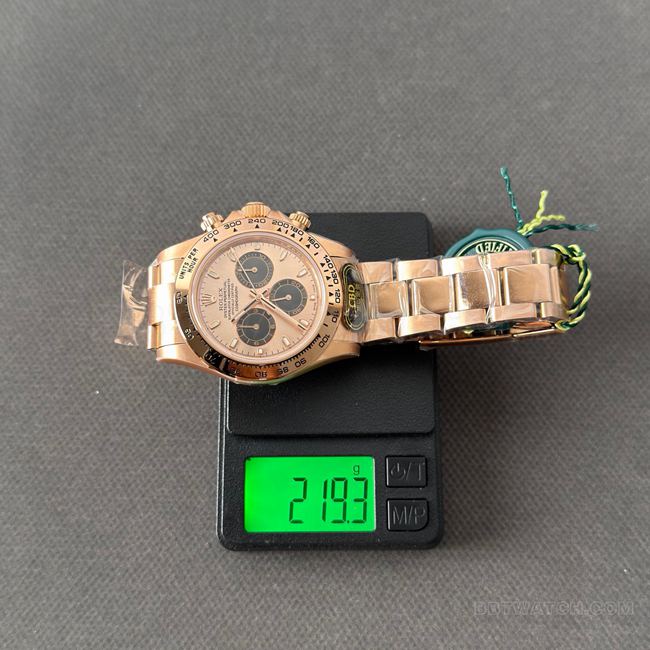 1:1replica watch RolexCBD factory Daytonarose gold case rose gold plate 4130 weight live photos