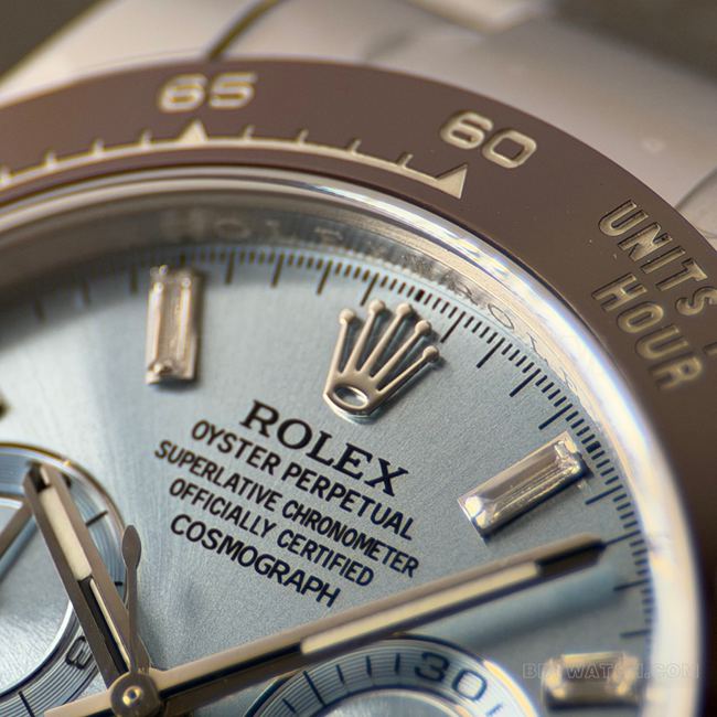 collectible watch RolexCBD factory Daytona ice blue dialsteel bracelet4130front live photo