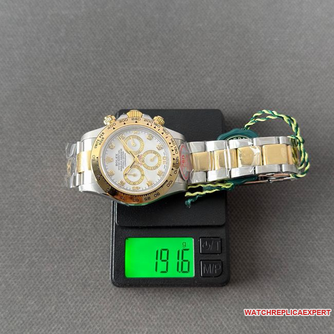 CBD Factory Daytona collectible watch Rolexwhite dial gold steel bracelet4130 weight live photos