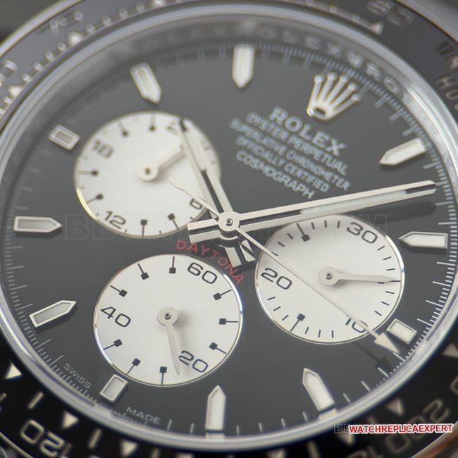 CBD Factory Daytona1:1replica watch Rolexwhite gold Le Mans black dial4132front live photo