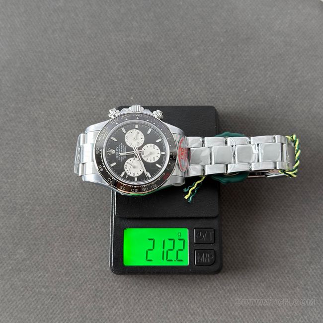 CBD Factory Daytona1:1replica watch Rolexwhite gold Le Mans black dial4132 weight live photos