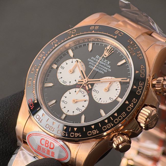 CBD Factory Daytona optimal watch Rolexrose gold Le Mans black dial4132front live photo