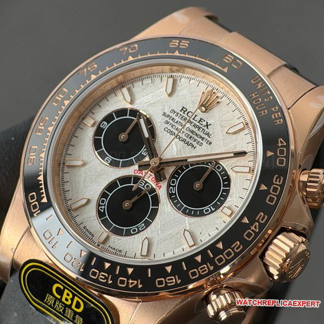 CBD Factory Daytonatop-tier watch Rolexrose gold shell meteorite disc 4131front live photo