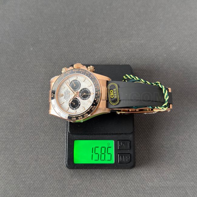 CBD Factory Daytonatop-tier watch Rolexrose gold shell meteorite disc 4131 weight live photos
