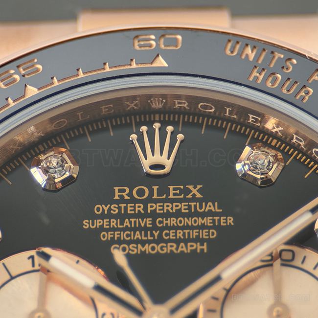 CBD factory Rolex collectible watch Daytonarose gold case black dial4131front live photo