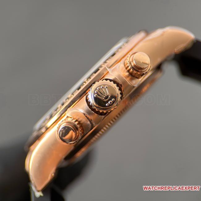 CBD factory Rolex collectible watch Daytonarose gold case black dial4131side live photo