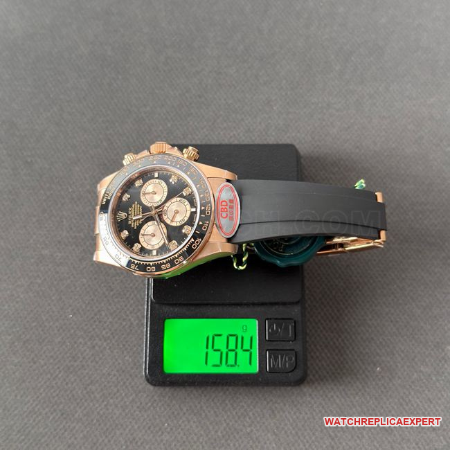 CBD Factory Rolex optimal watch Daytonarose gold case black dial4131 weight live photos