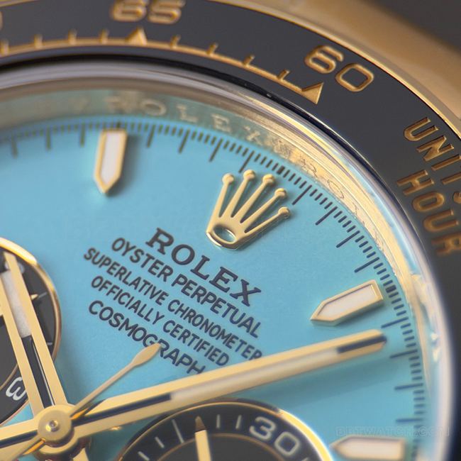 CBD Factory Rolex1:1replica watch Daytona gold case Tiffany blue dial4131front live photo