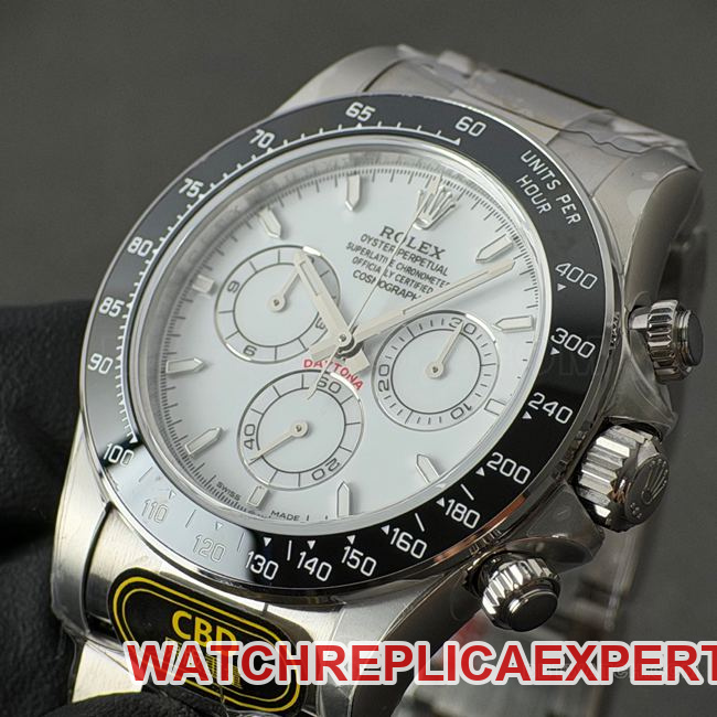 CBD Factory Rolex collectible watch Daytonawhite dialsteel bracelet4131front live photo