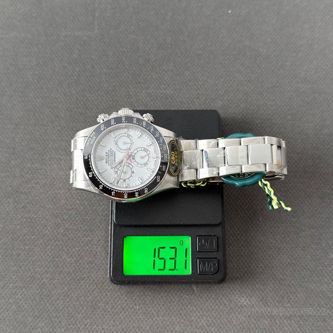 CBD Factory Rolex collectible watch Daytonawhite dialsteel bracelet4131 weight live photos