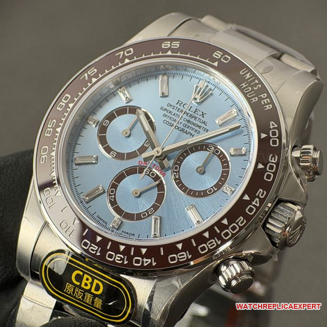 CBD factory 1:1replica watch RolexDaytona ice blue dialsteel bracelet4131front live photo