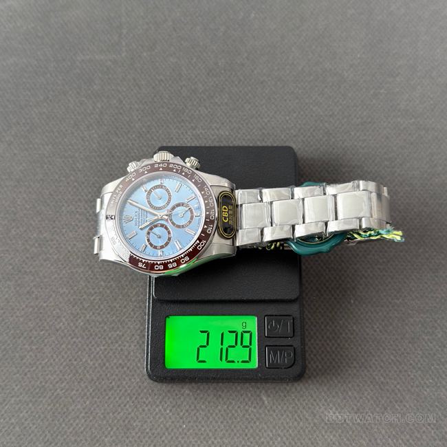 CBD factory 1:1replica watch RolexDaytona ice blue dialsteel bracelet4131 weight live photos