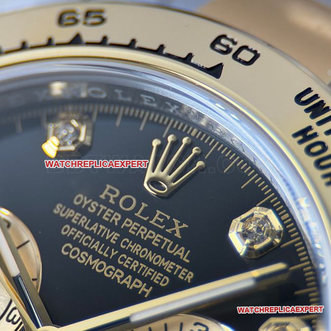 CBD factory watch Rolex Daytonablack dial gold steel bracelet4131front live photo