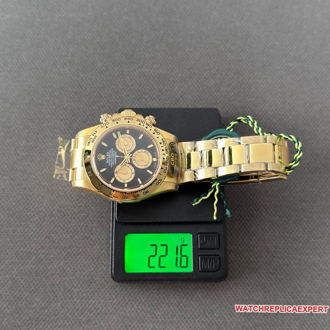 CBD factory collectible watch Rolex Daytona black dial gold steel bracelet 4131 weight live photos