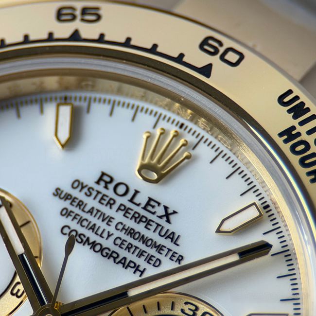 CBD factory top-tier watch DaytonaRolexwhite dial gold steel bracelet4131front live photo