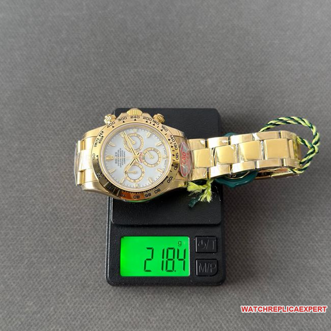 CBD factory top-tier watch DaytonaRolexwhite dial gold steel bracelet4131 weight live photos